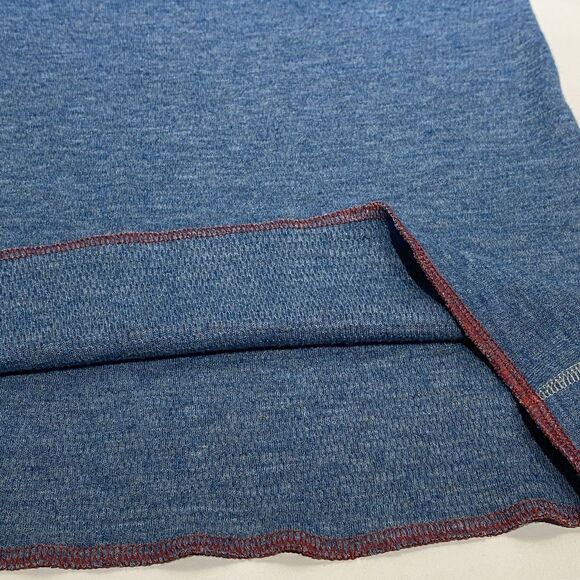 Rock Face Wool Blend Layer Shirt Perforated Knit USA Men’s Medium Athletic Blue - Picture 5 of 5